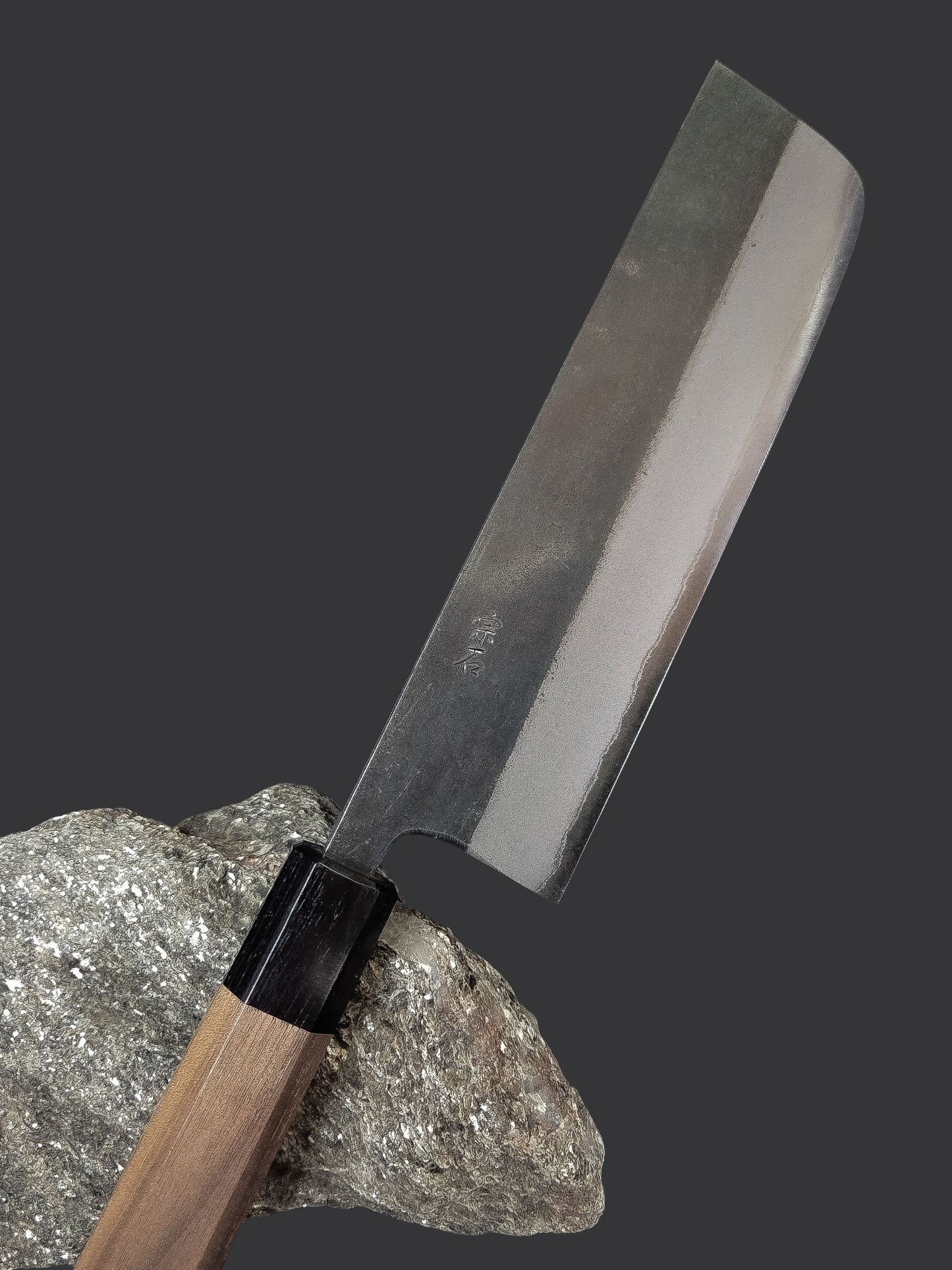 Muneishi Black Nakiri Knife Aogami #2 Steel